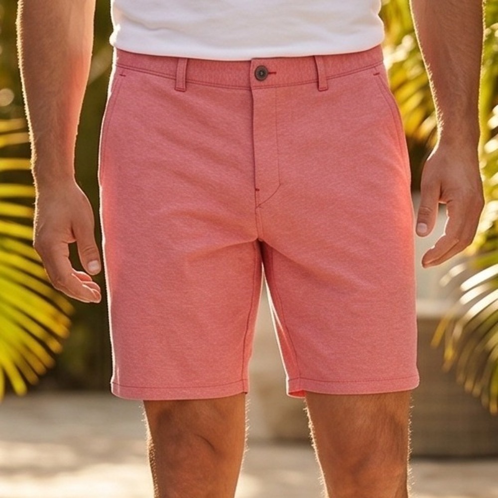 Tommy Bahama Mens‎ 40 On Par Shorts Red Sail Pink Performance Shorts NWT $110